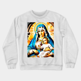 Mom and baby son Jesus Christ Crewneck Sweatshirt